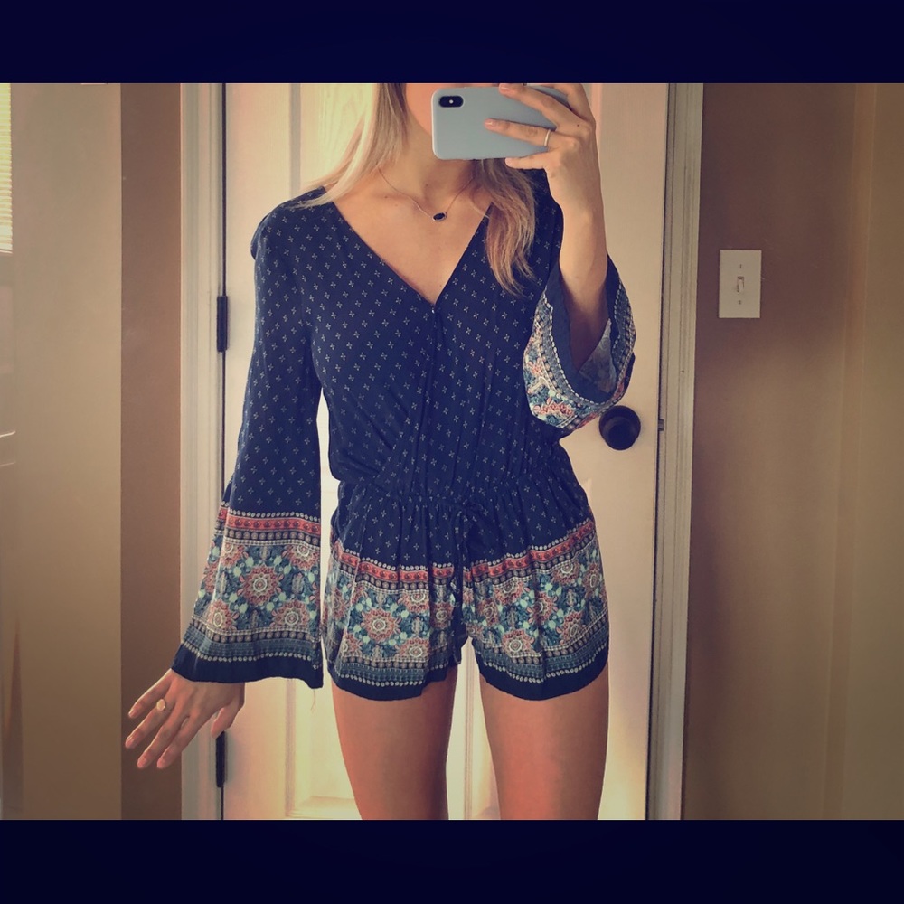 Patterned romper